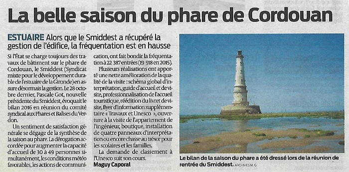 Sud Ouest 3 novembre 2016
